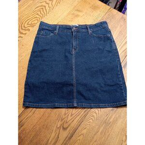 LEVI STRAUSS Jeans Skirt Womens 16 BLUE Dark Denim Preowned Summer Casual Work